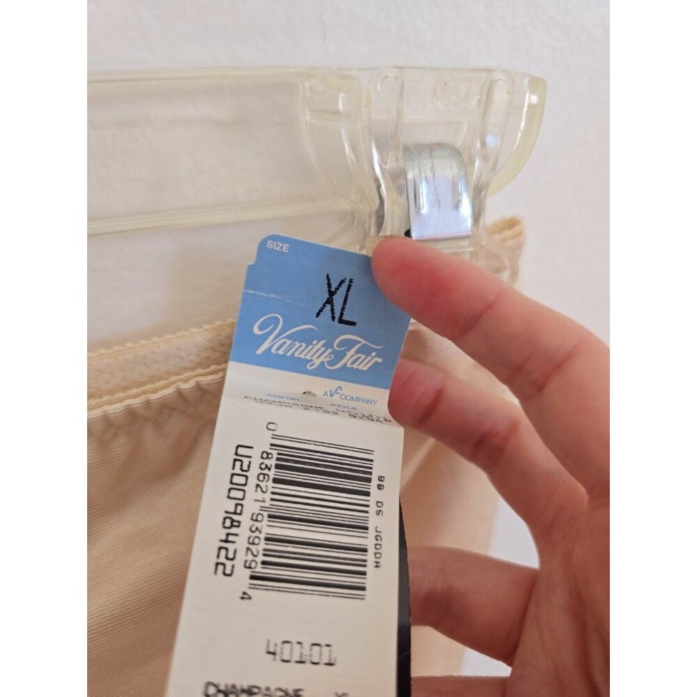 Vanity Fair Vintage High Brief Panties XL Body Sculpting Pinup Pin Up Beige Nude - Picture 5 of 6